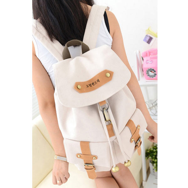 Korean Style Fashion Canvas Girls Backpack Rucksack Students Schoolbag